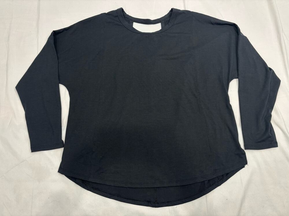 NWT All In Motion Women's CYA Long Sleeve Top Black Size L Athleisure